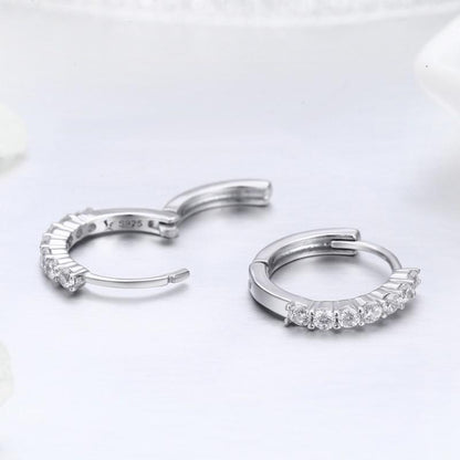 CZ Crystal Circle Round Earrings for Women