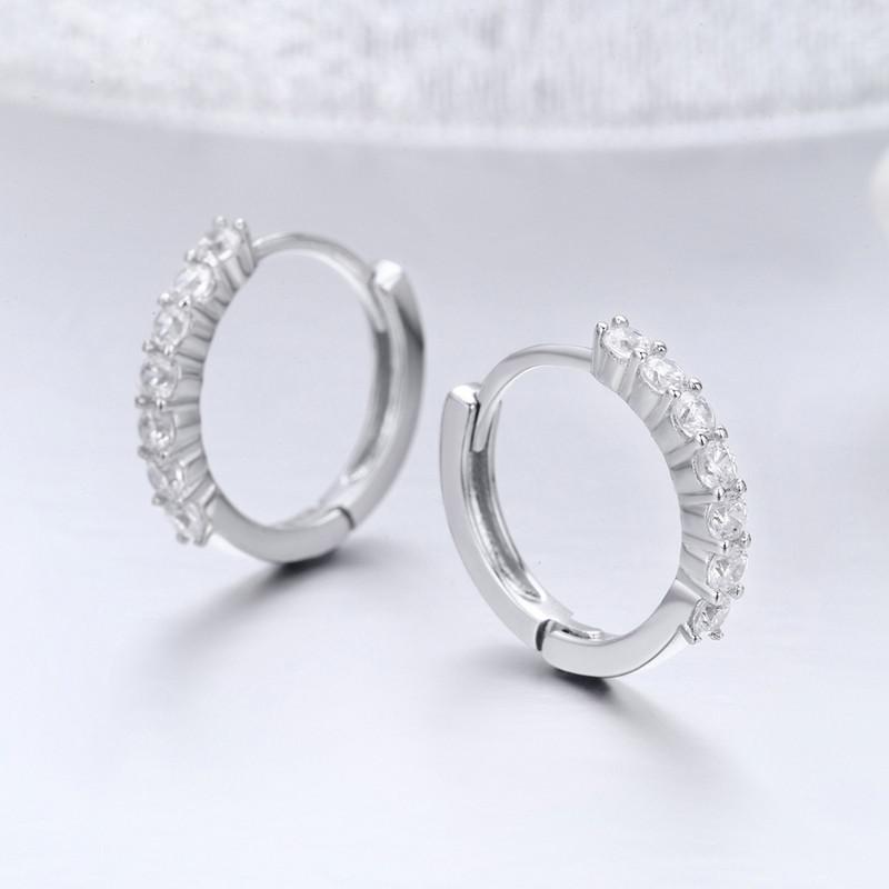 CZ Crystal Circle Round Earrings for Women