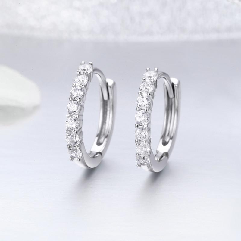 CZ Crystal Circle Round Earrings for Women