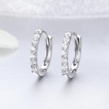 CZ Crystal Circle Round Earrings for Women