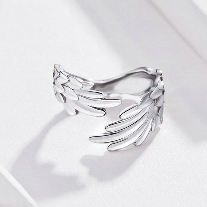 Guardian Angel Wings Adjustable Wrap Ring