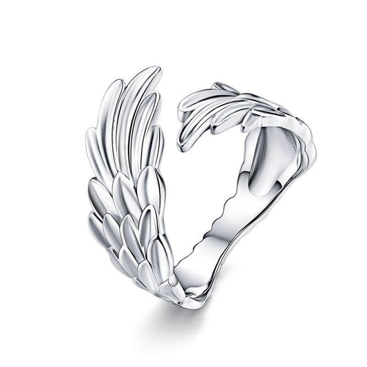 Guardian Angel Wings Adjustable Wrap Ring