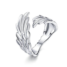 Load image into Gallery viewer, 925 Sterling Silver Guardian Angel Wings Adjustable Wrap Ring