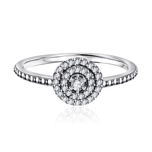 925 Sterling Silver Classic Halo Ring