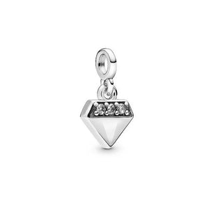 925 Sterling Silver Diamond Shape Pandora ME Dangle Charm