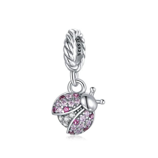 Tiny CZ Ladybug ME Dangle Charm
