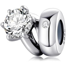 Load image into Gallery viewer, 925 Sterling Silver His and Hers Wedding Ring Set Spacer/Stopper