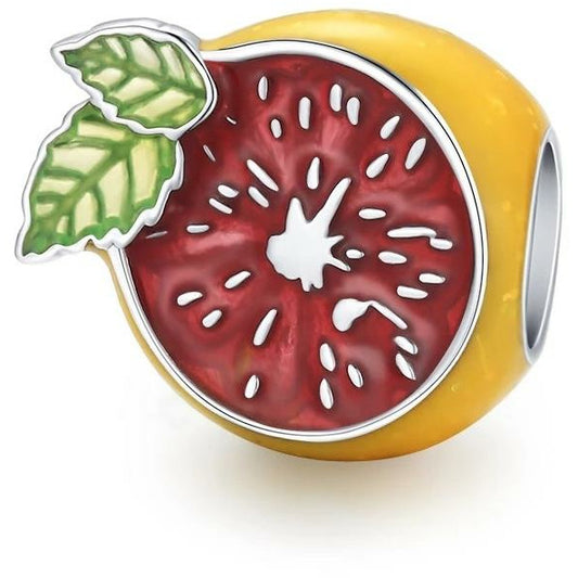 Grapefruit Enamel Bead Charm