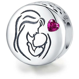 925 Sterling Silver "Thanks for being there Mom" Bead Charm
