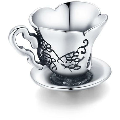925 Sterling Silver Tea Cup Bead Charm