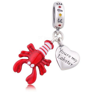 925 Sterling Silver F.R.I.E.N.D.S ' Youre my Lobster Dangle Charm