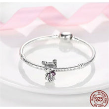Load image into Gallery viewer, 925 Sterling Silver Little Ponytails/Pigtails Girl with Unicorn Bead Charm