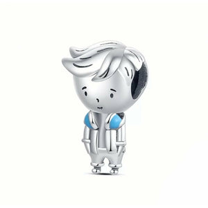925 Sterling Silver Boy with Headphones Bead Charm