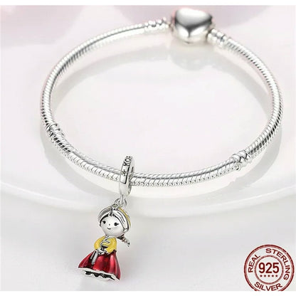 Enamel Korean Hanbok Girl Dangle Charm