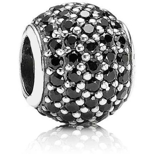 Black CZ Bead Charm