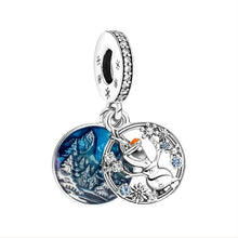 Load image into Gallery viewer, 925 Sterling Silver Blue Olaf Frozen Dangle Charm