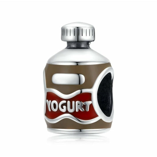 Enamel Drinking Yogurt Bead Charm