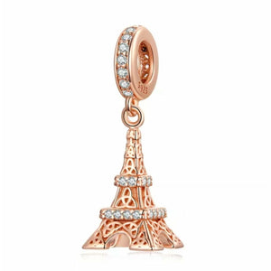925 Sterling Silver Paris Eiffel Tower Dangle Charm