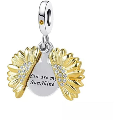 925 Sterling Silver 'You are my Sunshine' Dangle Charm