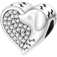 925 Sterling Silver Love my Dog Bead Charm