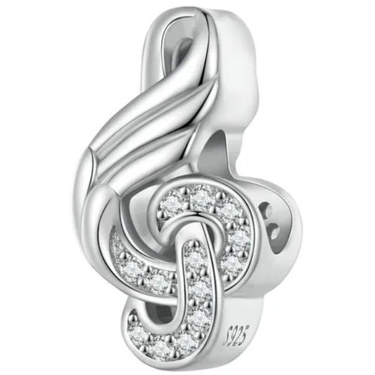 CZ Music Note Bead Charm