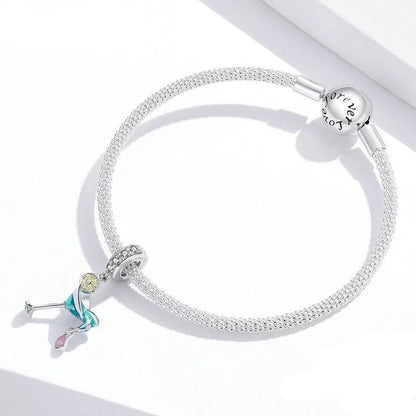 Summer Cocktail CZ Dangle Charm