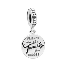 Load image into Gallery viewer, 925 Sterling Silver Friends are the Family you Choose Dangle Charm
