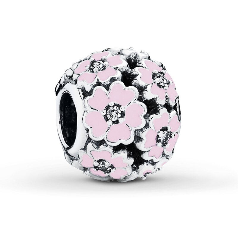 Pink Primrose Flower Charm