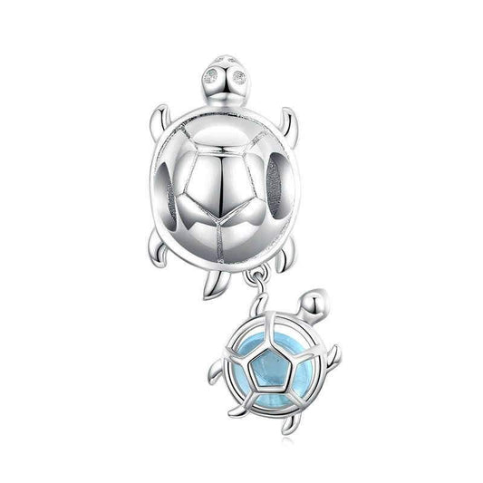 Turtle And Baby Bead Charm