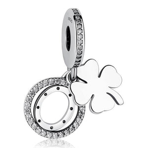 STERLING SILVER Clover Charm