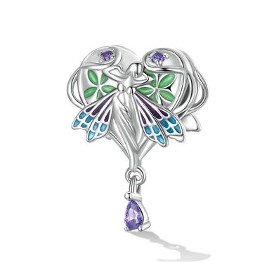 925 Sterling Silver Fairy Mother Hart Bead Charm