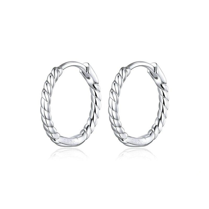 925 Sterling Silver Weaving Geometric earrings