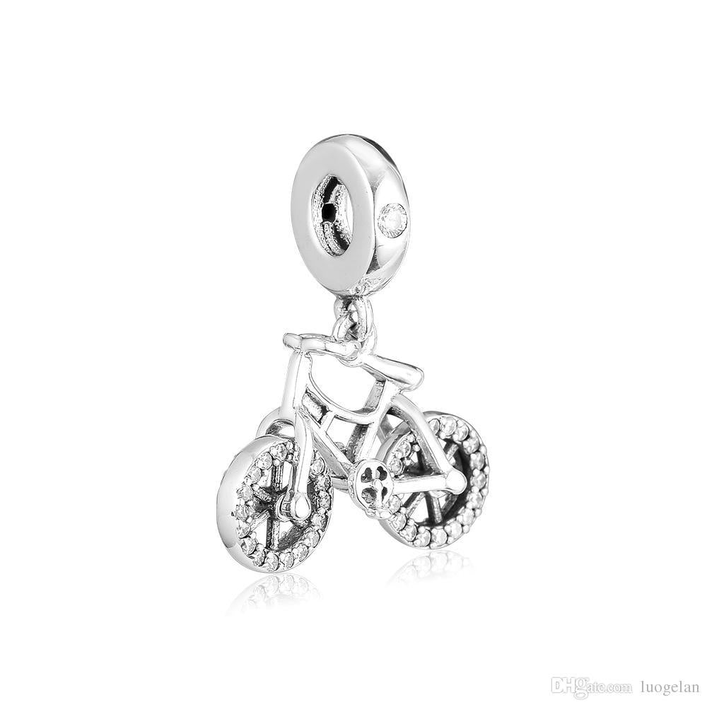 Adorable CZ Bike/Bicycle Dangle Charm