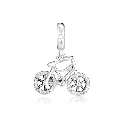 Adorable CZ Bike/Bicycle Dangle Charm