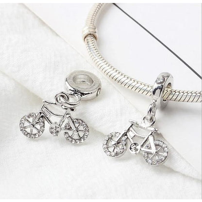 Adorable CZ Bike/Bicycle Dangle Charm
