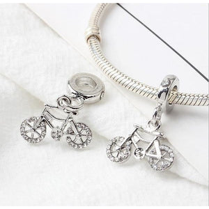 925 Sterling Silver Adorable Bike/Bicycle Dangle Charm