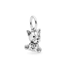 Load image into Gallery viewer, 925 Sterling Silver Bulldog Puppy Dangle Charm