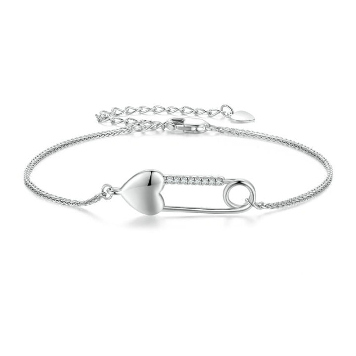 Cute Pin Heart Bracelet