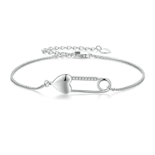 Cute Pin Heart Bracelet