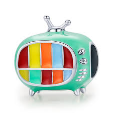 925 Sterling Silver Colour Tv Bead Charm