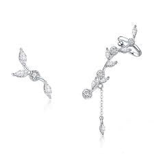 CZ Leaf Earrings