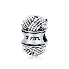 925 Sterling Silver Mom Yarn Ball Bead Charm