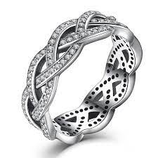 CZ Clear Infinity Loop Ring