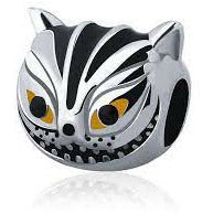 925 Sterling Silver Cheshire Cat Alice In Wonderland Bead Charm