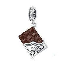 925 Sterling Silver Chocolate Dangle Charm