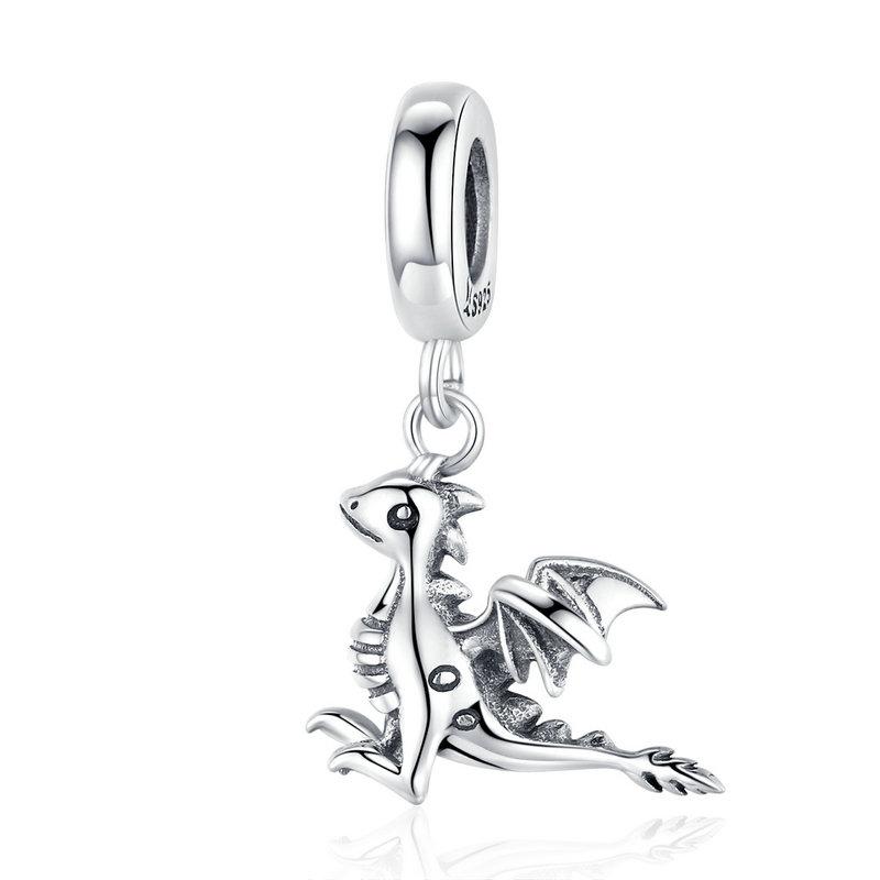 925 Sterling Silver Dragon Dangle Charm