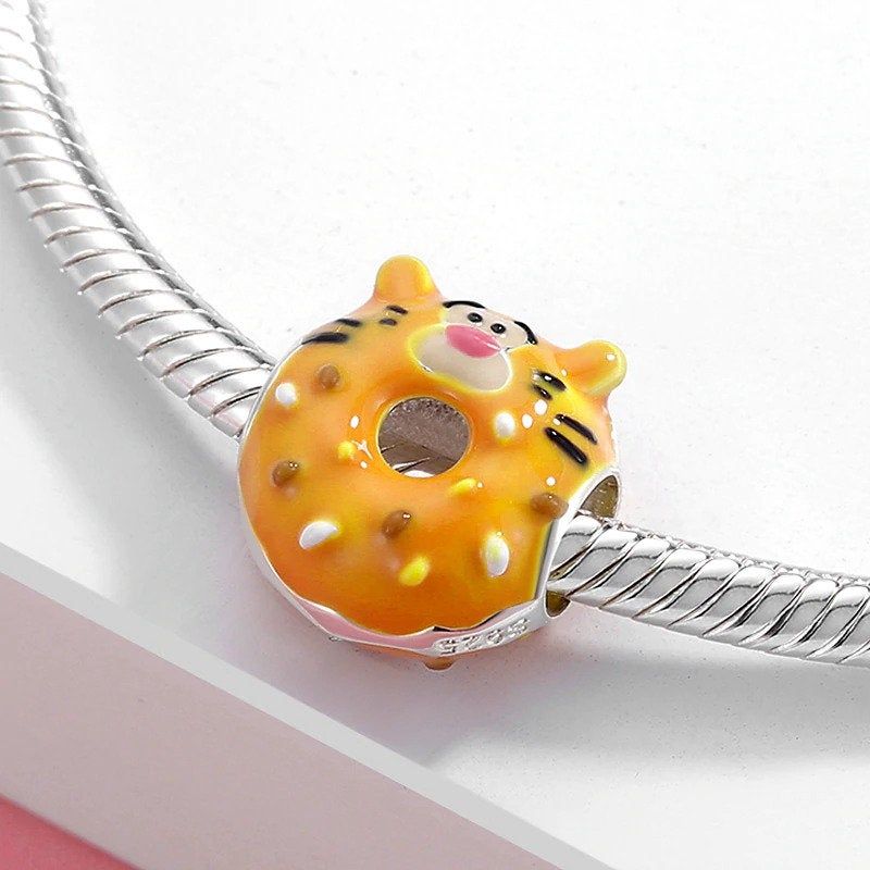 Tigger Enamel Donut Bead Charm