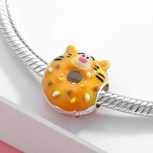Load image into Gallery viewer, 925 Sterling Silver Tigger Enamel Donut Bead Charm