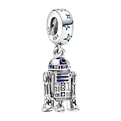 925 Sterling Silver Star Wars R2-D2 Dangle Charm