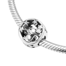 Load image into Gallery viewer, 925 Sterling Silver Cat under the Stars Bead Charm